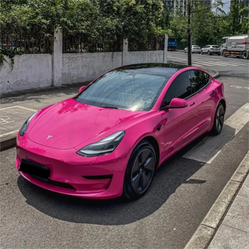 Gloss Rose Red Car Vinyl Wrap PET reviewed by