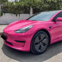 Gloss Rose Red Car Vinyl Wrap Sale review Donge 03