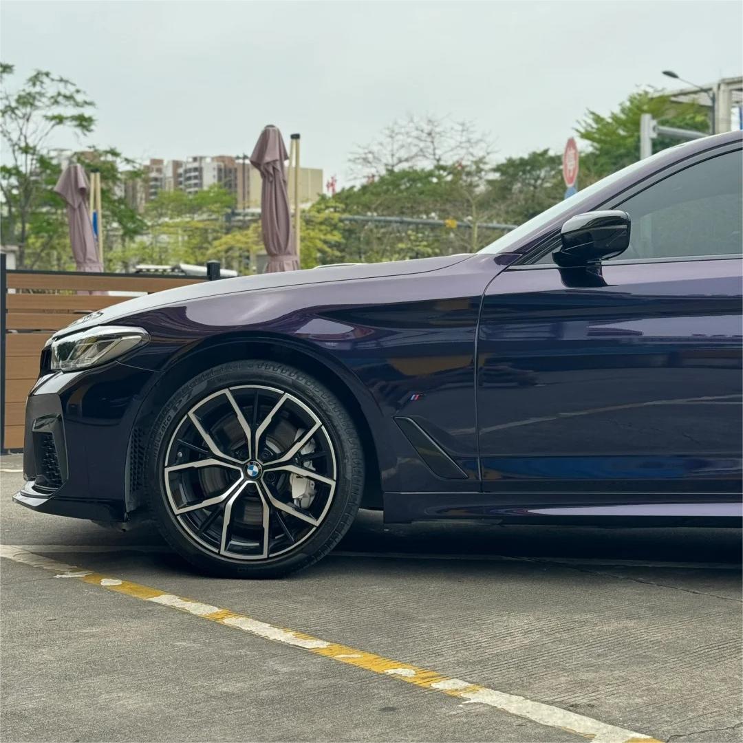 Gloss Metallic Ghost Midnight Purple Car Vinyl Wrap PET review Leona 01