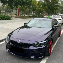 Gloss Metallic Ghost Midnight Purple Car Vinyl Wrap PET review Carolan 01