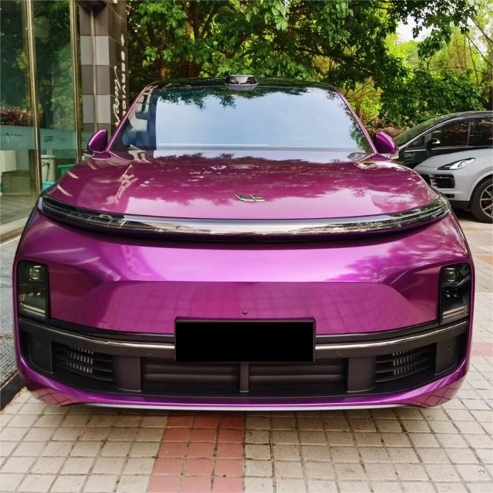Gloss Metallic Grape Purple Car Vinyl Wrap PET review Mickey 00