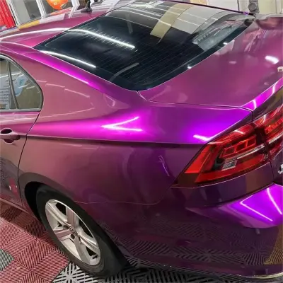 Gloss Metallic Grape Purple Car Vinyl Wrap PET review Elegent