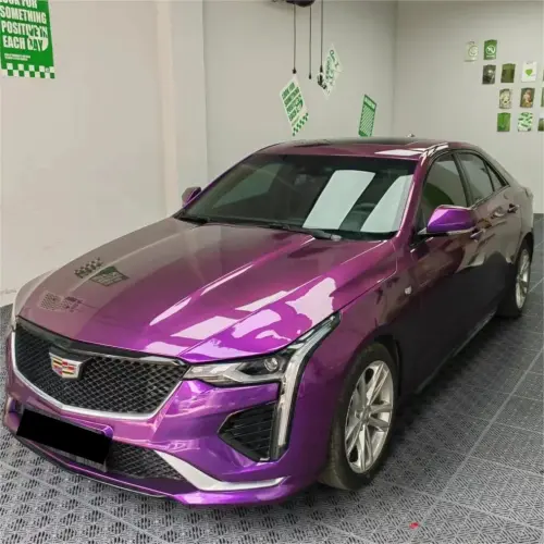 Gloss Metallic Grape Purple Car Vinyl Wrap PET review 
