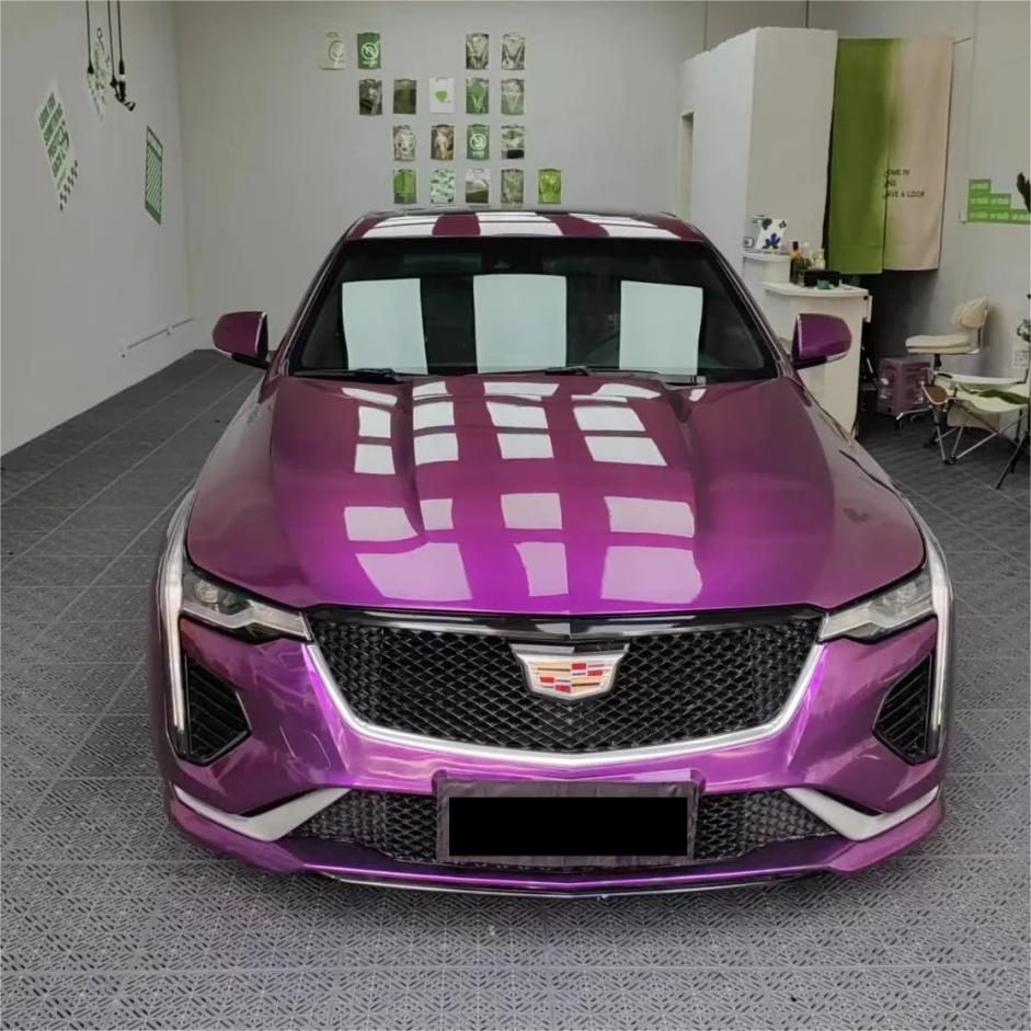 Gloss Metallic Grape Purple Car Vinyl Wrap PET review Banana 01