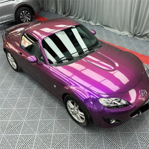 Gloss Metallic Grape Purple Car Vinyl Wrap PET review 