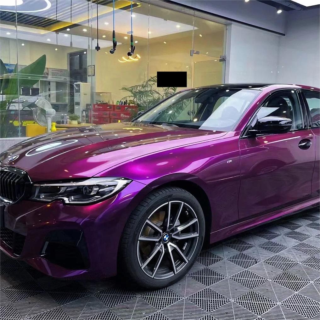 Gloss Metallic Grape Purple Car Vinyl Wrap PET review Harry 00