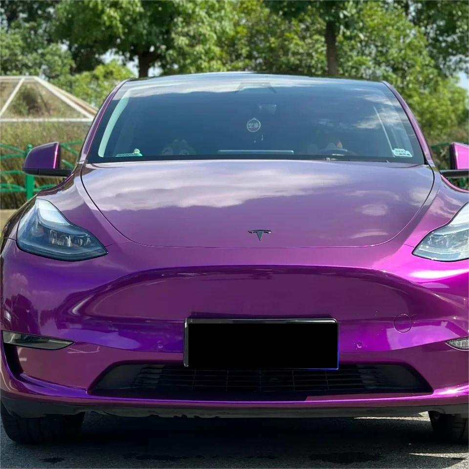 Gloss Metallic Grape Purple Car Vinyl Wrap PET review Twillight 00