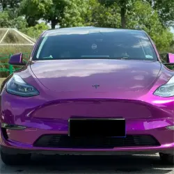 Gloss Metallic Grape Purple Car Vinyl Wrap PET review Twillight 01