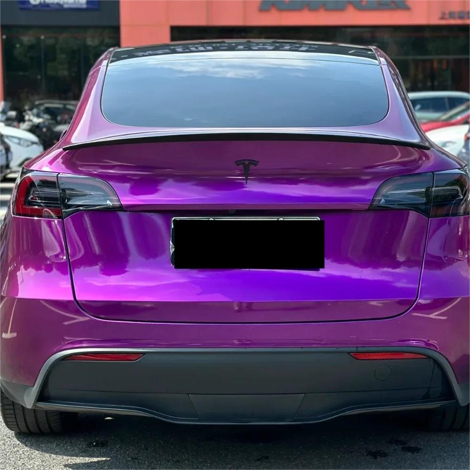 Gloss Metallic Grape Purple Car Vinyl Wrap PET review Twillight 02