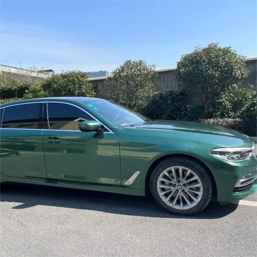 Gloss Metallic Emerald Green Car Vinyl Wrap PET review 