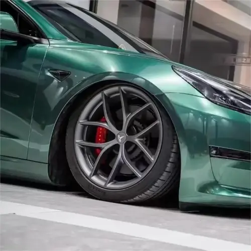 Gloss Metallic Emerald Green Car Vinyl Wrap PET review 