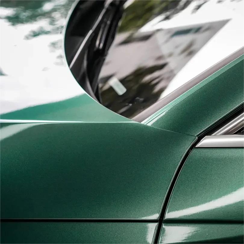 Gloss Metallic Emerald Green Car Vinyl Wrap PET review Eighry 01