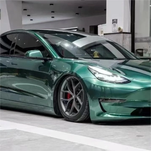 Gloss Metallic Emerald Green Car Vinyl Wrap PET reviewed by