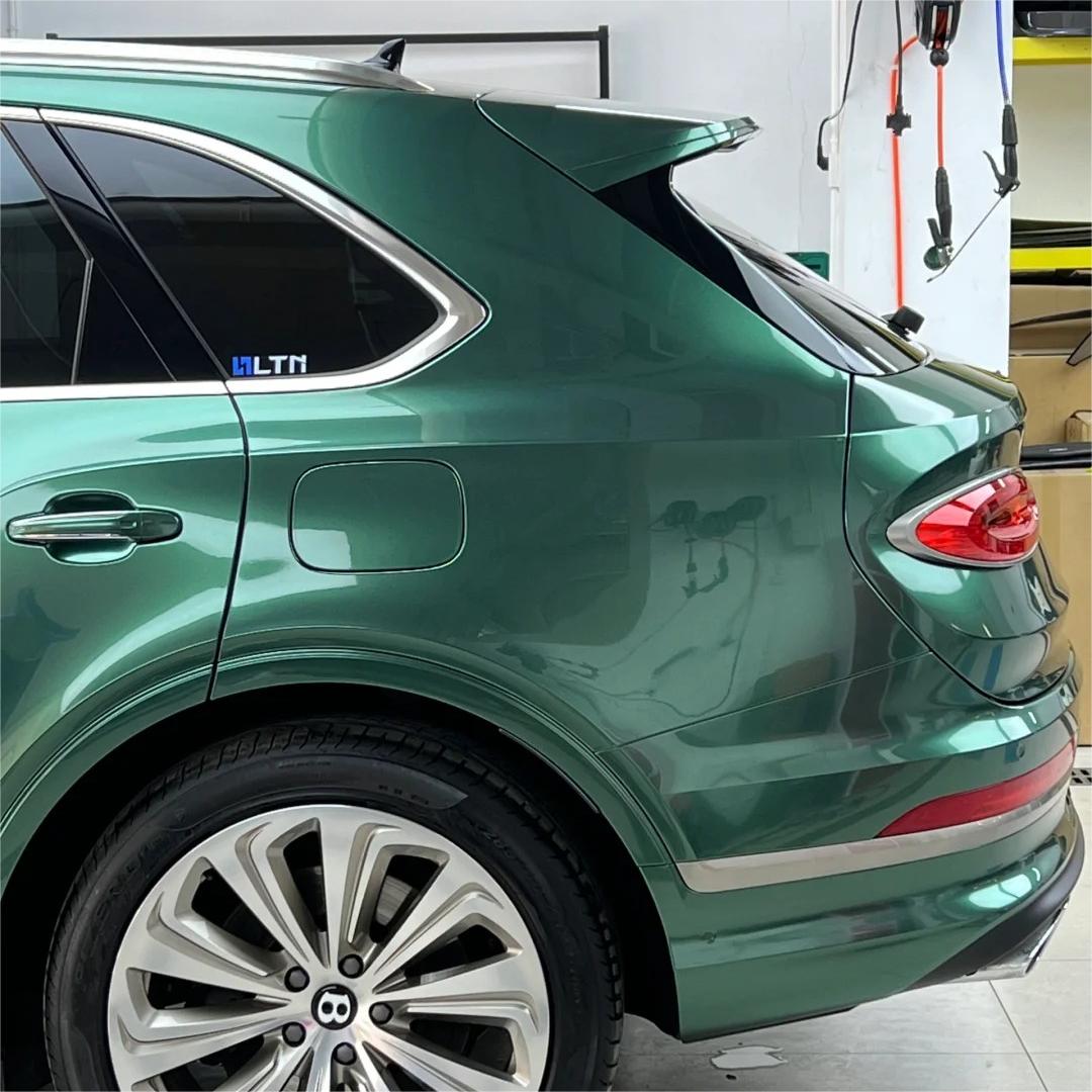 Gloss Metallic Emerald Green Car Vinyl Wrap PET review April 02