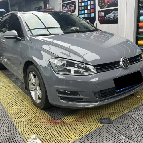 Gloss Light Nardo Grey Car Vinyl Wrap PET reviewed by