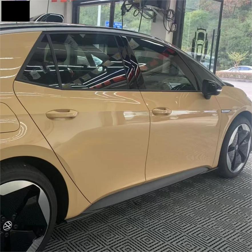 Gloss AMG Desert Yellow Car Vinyl Wrap PET review Timber 01