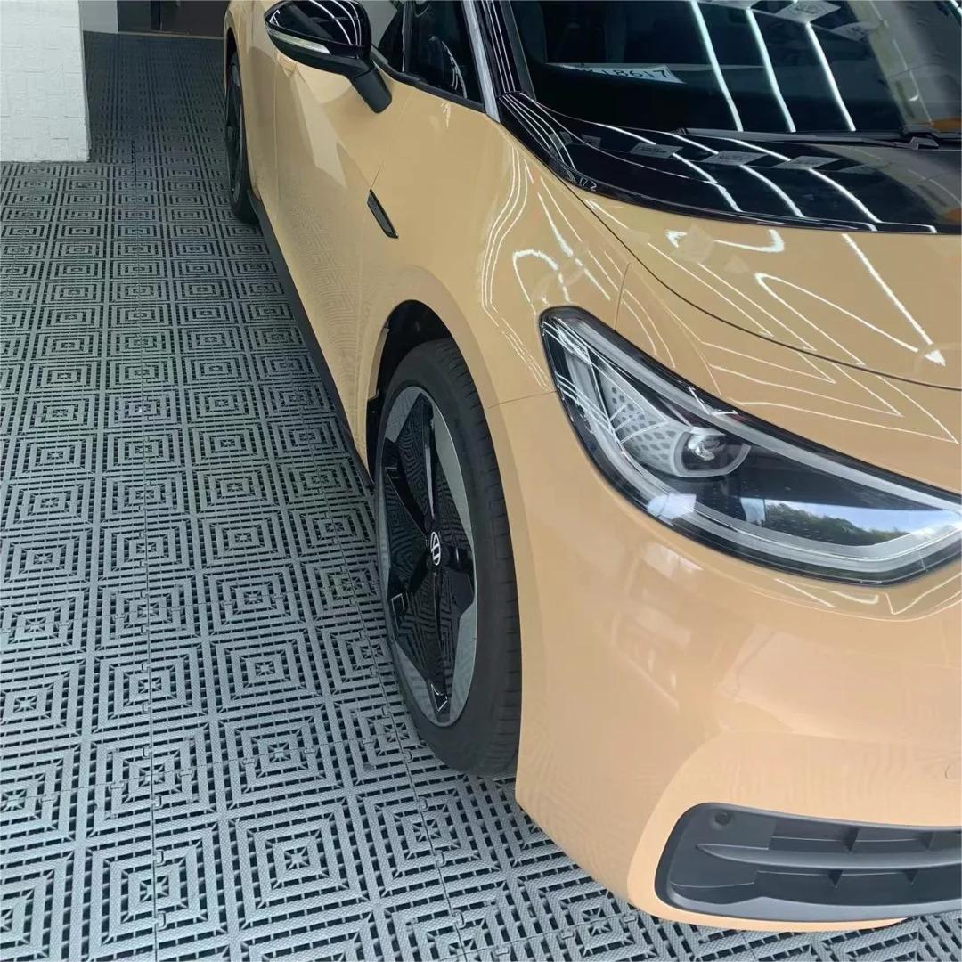 Gloss AMG Desert Yellow Car Vinyl Wrap PET review Timber 03