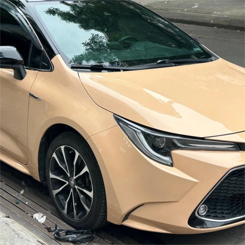 Gloss AMG Desert Yellow Car Vinyl Wrap PET reviewed by