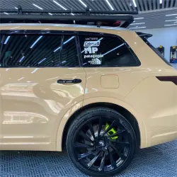 Gloss AMG Desert Yellow Car Vinyl Wrap PET review Angela 02