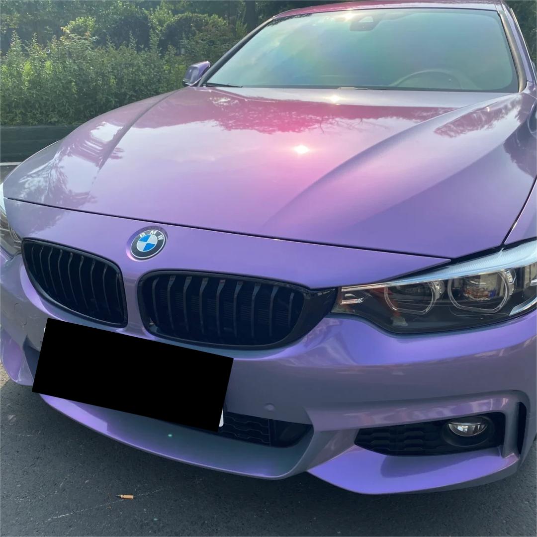 Gloss Metallic Chameleon Candy Grey Purple Car Vinyl Wrap PET review Metallic 01
