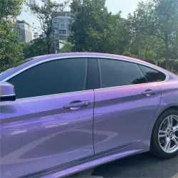 Gloss Metallic Chameleon Candy Grey Purple Car Vinyl Wrap PET review Metallic 03