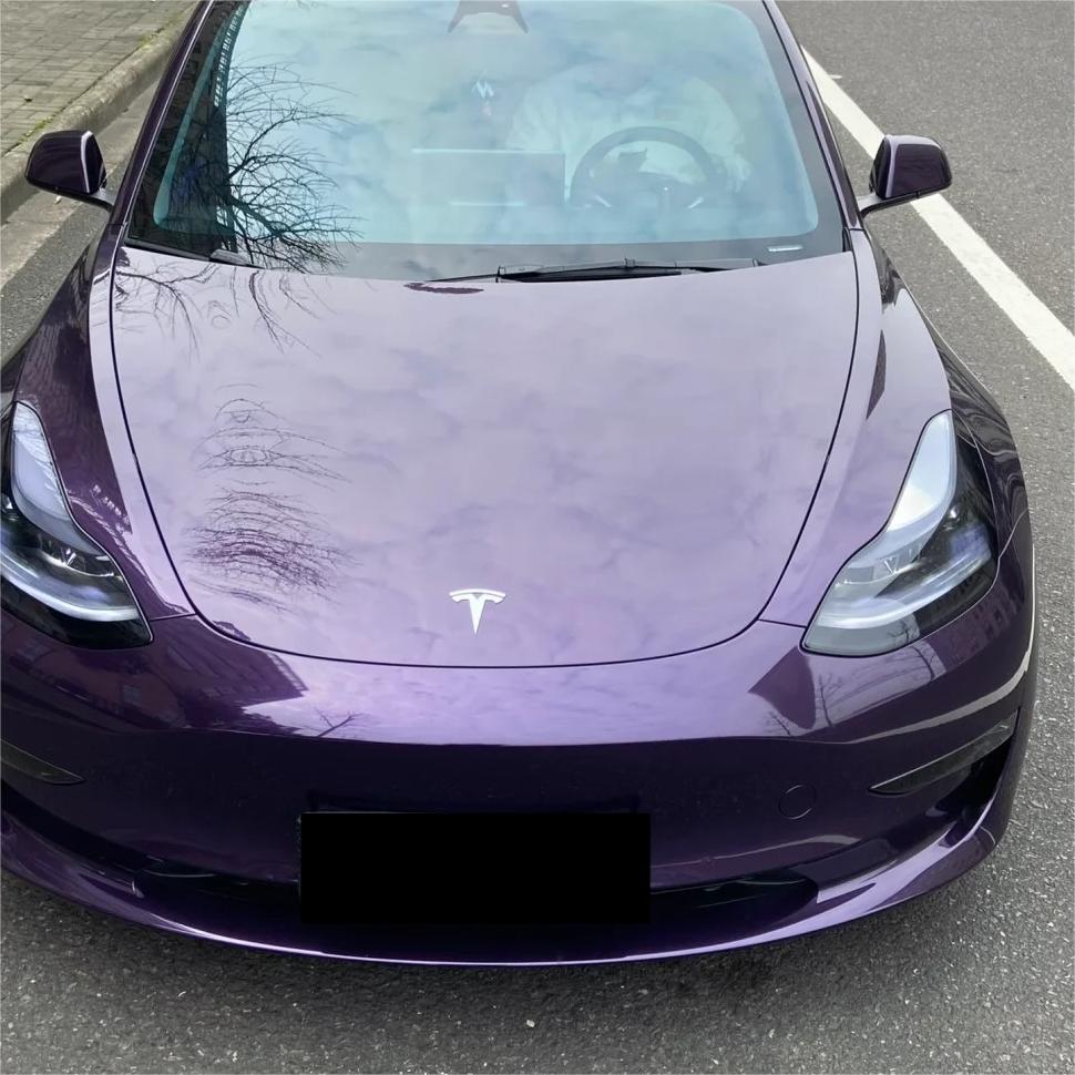 Gloss Metallic Venice Purple Car Vinyl Wrap PET review Garrett 00