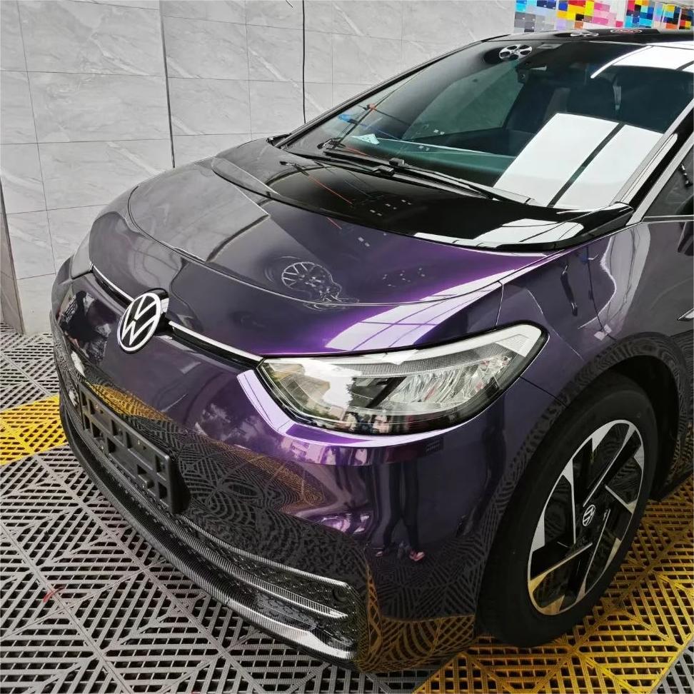 Gloss Metallic Venice Purple Car Vinyl Wrap PET review Beth