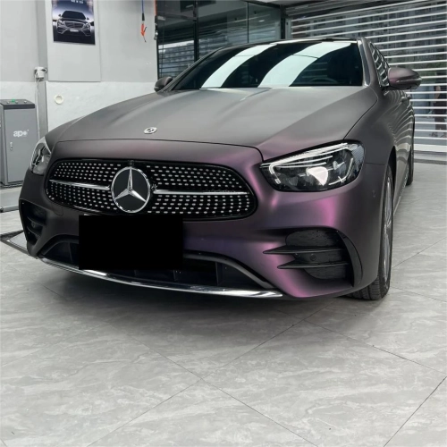 Ultra Matte Metallic Black Purple Car Vinyl Wrap reviewed by