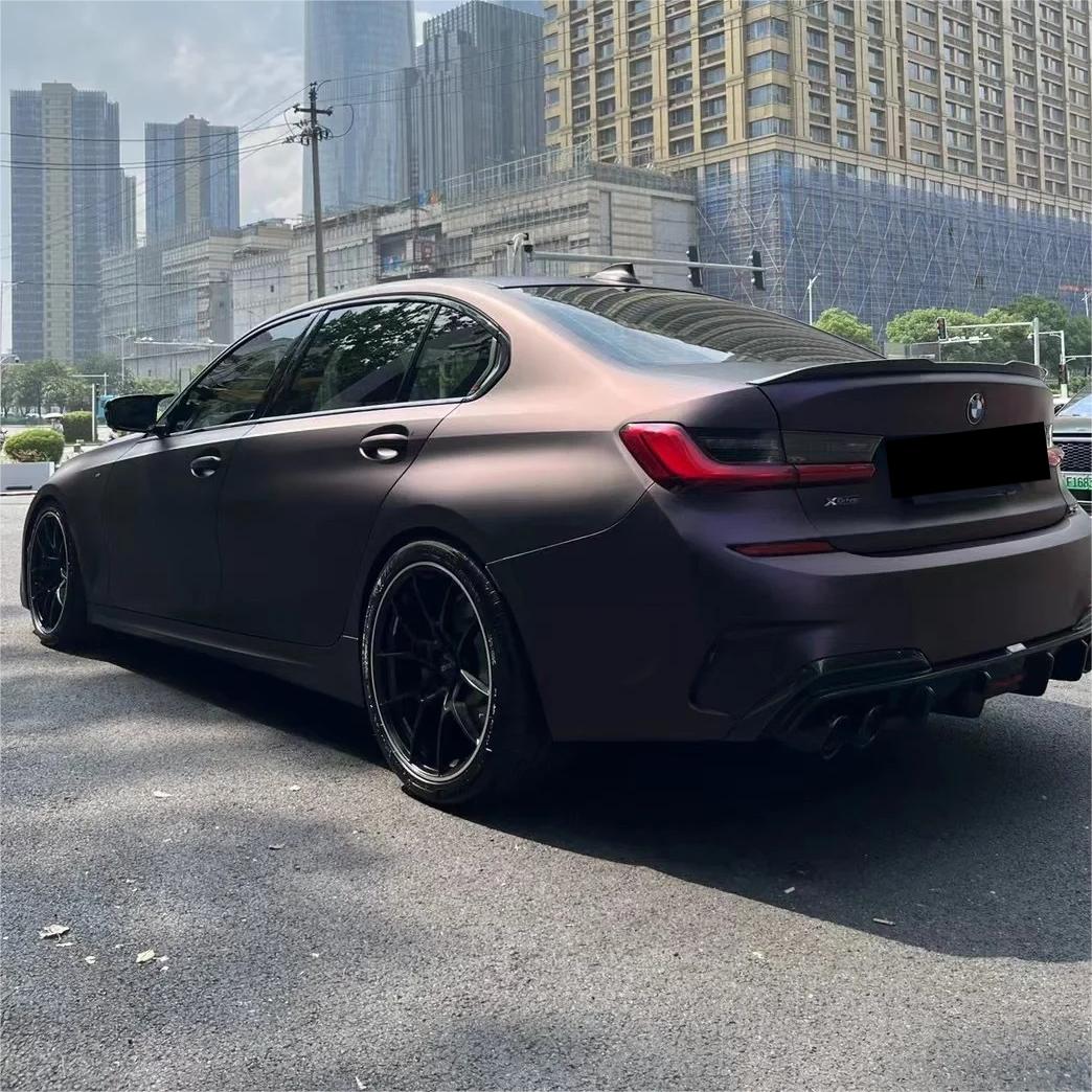 Ultra Matte Metallic Black Purple Car Vinyl Wrap review Shaniqua 01