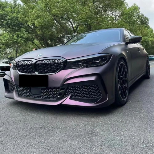 Ultra Matte Metallic Black Purple Car Vinyl Wrap reviewed by