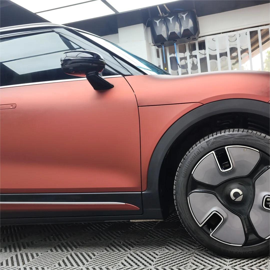 Matte Wine Red Car Vinyl Wrap review Schultz 01