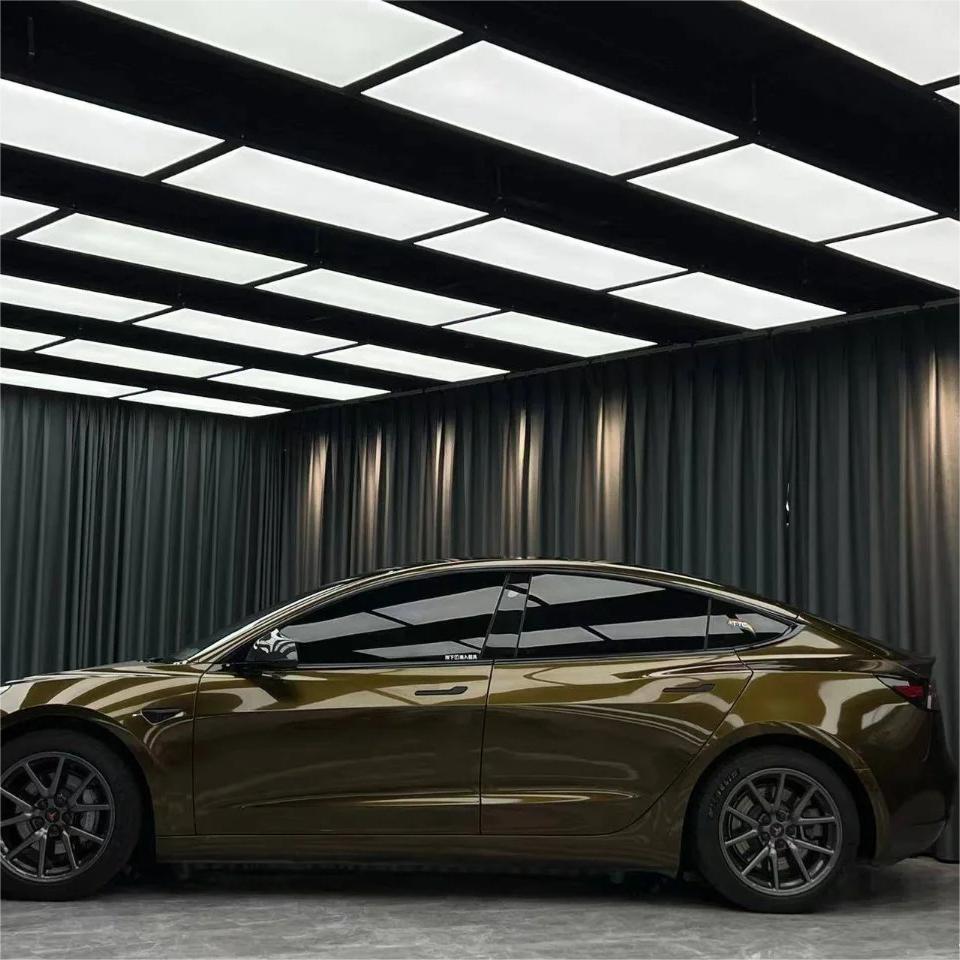 Gloss Metallic Ghost Midnight Gold Black Gold Car Vinyl Wrap PET review Niceman 01
