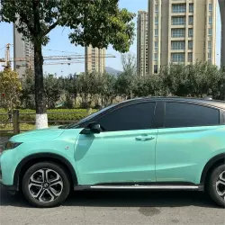 Gloss Metallic Rainbow Laser Tiffany Blue Car Vinyl Wrap review Carroll 01