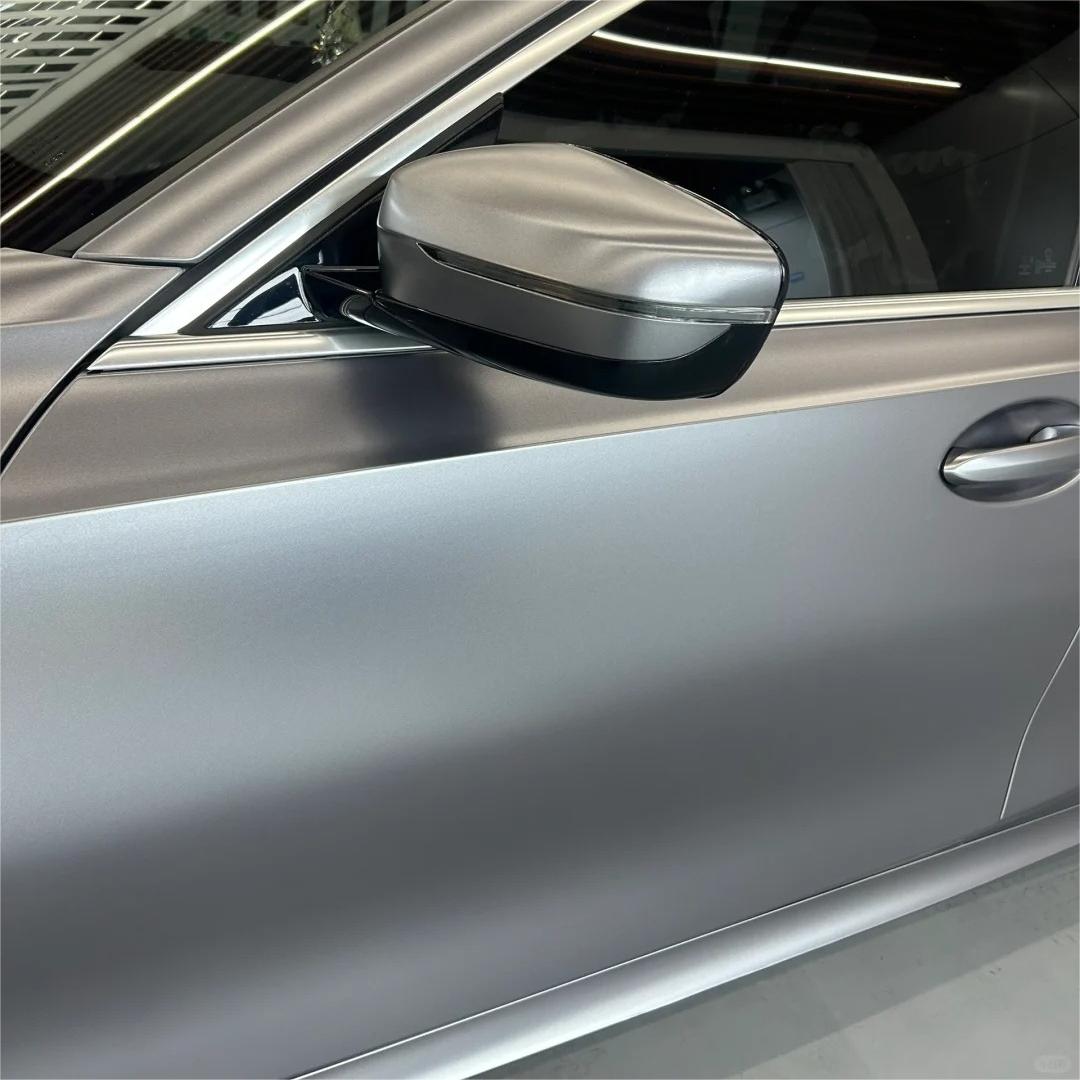 Matte Metallic Titanium Grey Car Vinyl Wrap PET review Bullard