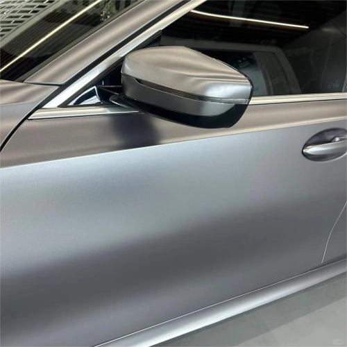 Matte Metallic Titanium Grey Car Vinyl Wrap PET reviewed by