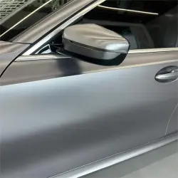 Matte Metallic Titanium Grey Car Vinyl Wrap PET review Bullard