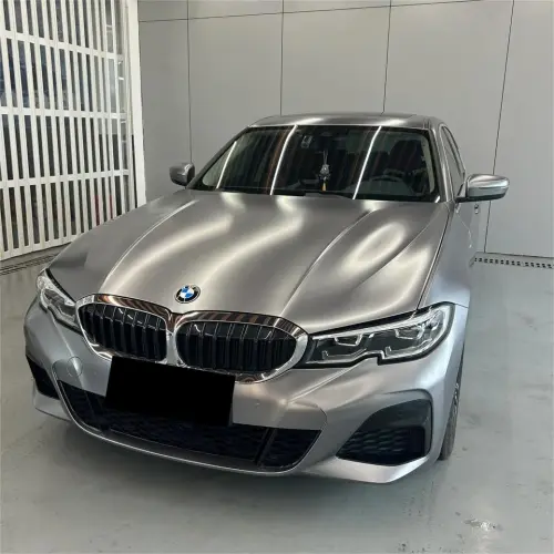 Matte Metallic Titanium Grey Car Vinyl Wrap PET review 