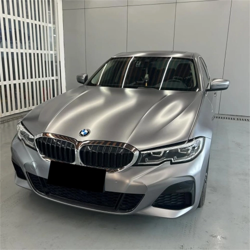 Matte Metallic Titanium Grey Car Vinyl Wrap PET reviewed by