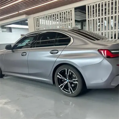 Matte Metallic Titanium Grey Car Vinyl Wrap PET review Sasheena 01