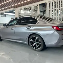 Matte Metallic Titanium Grey Car Vinyl Wrap PET review Sasheena 02