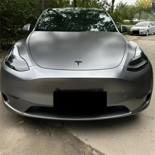 Matte Metallic Titanium Grey Car Vinyl Wrap PET review 