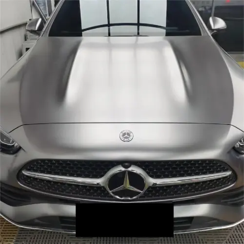 Matte Metallic Titanium Grey Car Vinyl Wrap PET review 