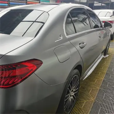 Matte Metallic Titanium Grey Car Vinyl Wrap PET review Lopez 01