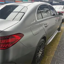 Matte Metallic Titanium Grey Car Vinyl Wrap PET review  Lopez 02