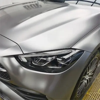 Matte Metallic Titanium Grey Car Vinyl Wrap PET review Lopez 02