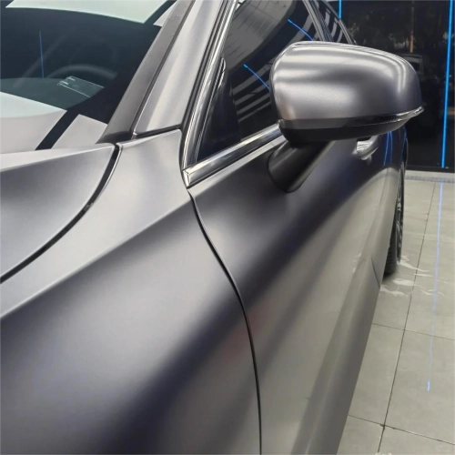 Matte Metallic Titanium Grey Car Vinyl Wrap PET reviewed by