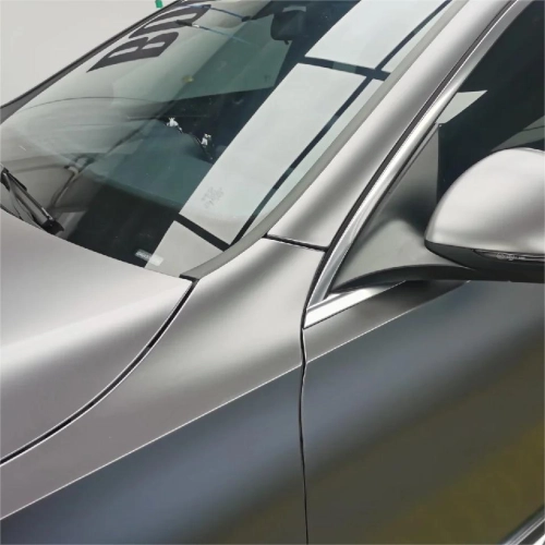 Matte Metallic Titanium Grey Car Vinyl Wrap PET reviewed by