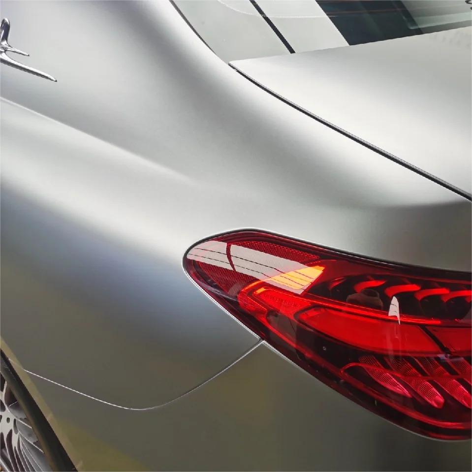 Matte Metallic Titanium Grey Car Vinyl Wrap PET review Charles 01