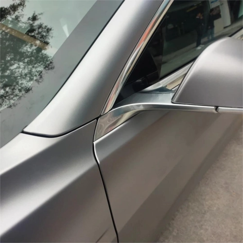 Matte Metallic Titanium Grey Car Vinyl Wrap PET reviewed by