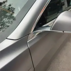Matte Metallic Titanium Grey Car Vinyl Wrap PET review Crabtree